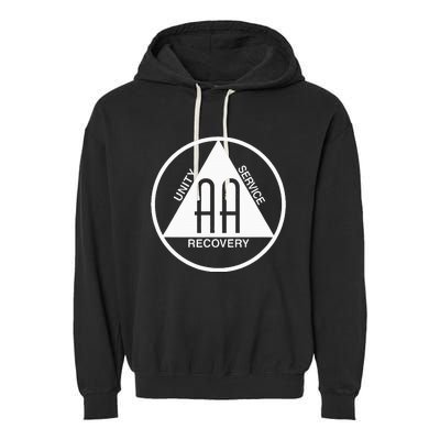 Classic Alcoholics Anonymous Logo Slogan Aa Na Sober Garment-Dyed Fleece Hoodie