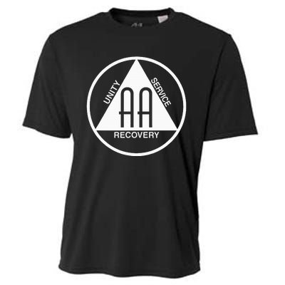 Classic Alcoholics Anonymous Logo Slogan Aa Na Sober Cooling Performance Crew T-Shirt