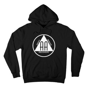 Classic Alcoholics Anonymous Logo Slogan Aa Na Sober Hoodie