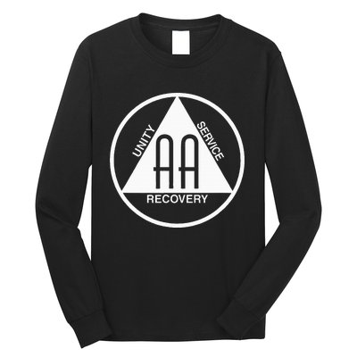 Classic Alcoholics Anonymous Logo Slogan Aa Na Sober Long Sleeve Shirt