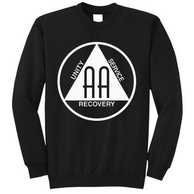 Classic Alcoholics Anonymous Logo Slogan Aa Na Sober Sweatshirt