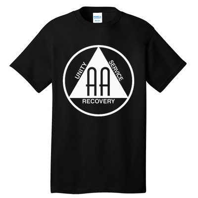 Classic Alcoholics Anonymous Logo Slogan Aa Na Sober Tall T-Shirt