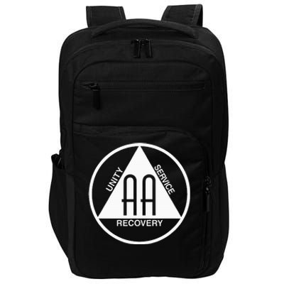 Classic Alcoholics Anonymous Logo Slogan Aa Na Sober Impact Tech Backpack