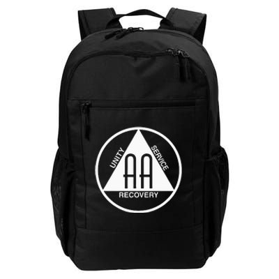 Classic Alcoholics Anonymous Logo Slogan Aa Na Sober Daily Commute Backpack