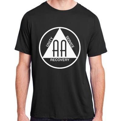 Classic Alcoholics Anonymous Logo Slogan Aa Na Sober Adult ChromaSoft Performance T-Shirt