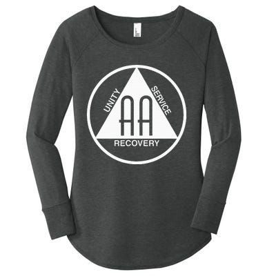 Classic Alcoholics Anonymous Logo Slogan Aa Na Sober Women's Perfect Tri Tunic Long Sleeve Shirt