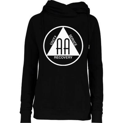 Classic Alcoholics Anonymous Logo Slogan Aa Na Sober Womens Funnel Neck Pullover Hood