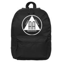 Classic Alcoholics Anonymous Logo Slogan Aa Na Sober 16 in Basic Backpack