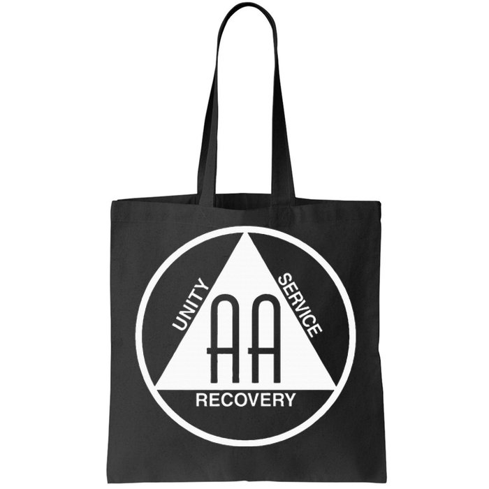 Classic Alcoholics Anonymous Logo Slogan Aa Na Sober Tote Bag