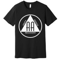 Classic Alcoholics Anonymous Logo Slogan Aa Na Sober Premium T-Shirt