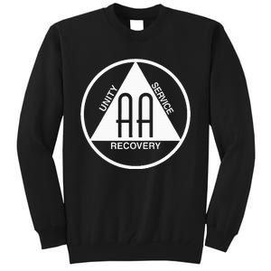 Classic Alcoholics Anonymous Logo Slogan Aa Na Sober Tall Sweatshirt