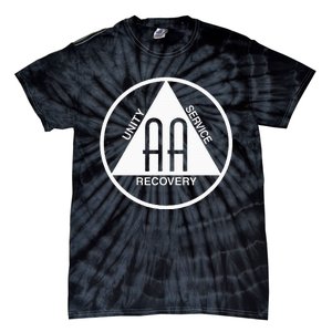 Classic Alcoholics Anonymous Logo Slogan Aa Na Sober Tie-Dye T-Shirt