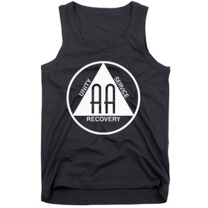 Classic Alcoholics Anonymous Logo Slogan Aa Na Sober Tank Top