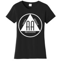 Classic Alcoholics Anonymous Logo Slogan Aa Na Sober Women's T-Shirt