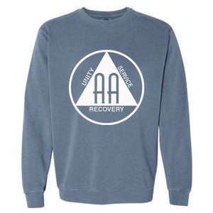 Classic Alcoholics Anonymous Logo Slogan Aa Na Sober Garment-Dyed Sweatshirt