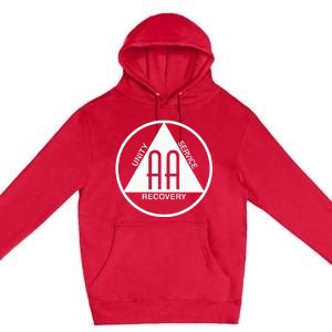 Classic Alcoholics Anonymous Logo Slogan Aa Na Sober Premium Pullover Hoodie