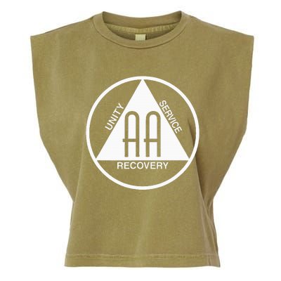 Classic Alcoholics Anonymous Logo Slogan Aa Na Sober Garment-Dyed Women's Muscle Tee