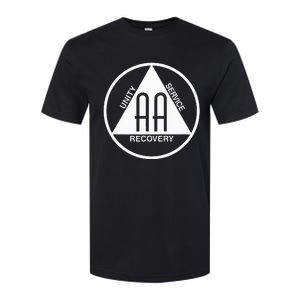 Classic Alcoholics Anonymous Logo Slogan Aa Na Sober Softstyle CVC T-Shirt