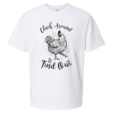 Cluck Around And Find Out Funny Chicken Farmer Sueded Cloud Jersey T-Shirt