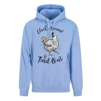 Cluck Around And Find Out Funny Chicken Farmer Unisex Surf Hoodie