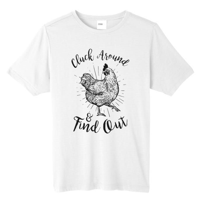 Cluck Around And Find Out Funny Chicken Farmer Tall Fusion ChromaSoft Performance T-Shirt