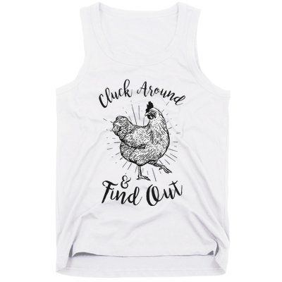 Cluck Around And Find Out Funny Chicken Farmer Tank Top