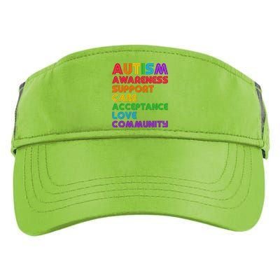 Colorful Autism Awareness Support Care Acceptance Love Community Adult Drive Performance Visor