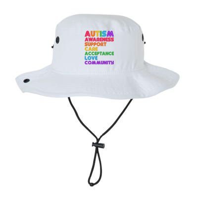 Colorful Autism Awareness Support Care Acceptance Love Community Legacy Cool Fit Booney Bucket Hat