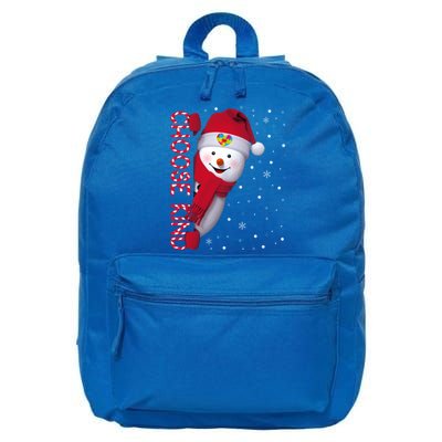 Christmas Autism Awareness Gift Choose Kind Snow Xmas Cute Gift 16 in Basic Backpack