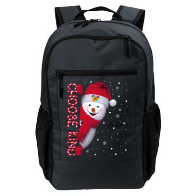 Christmas Autism Awareness Gift Choose Kind Snow Xmas Cute Gift Daily Commute Backpack