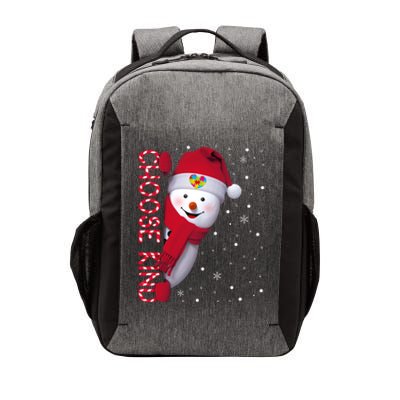 Christmas Autism Awareness Gift Choose Kind Snow Xmas Cute Gift Vector Backpack