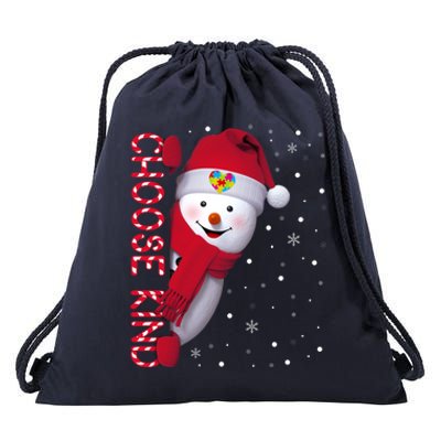 Christmas Autism Awareness Gift Choose Kind Snow Xmas Cute Gift Drawstring Bag