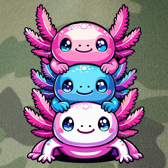 Cute Axolotls Anime Kawaii Axolotl Legacy Tie Dye Trucker Hat