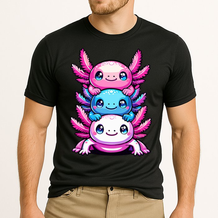 Cute Axolotls Anime Kawaii Axolotl Cooling Performance Crew T-Shirt