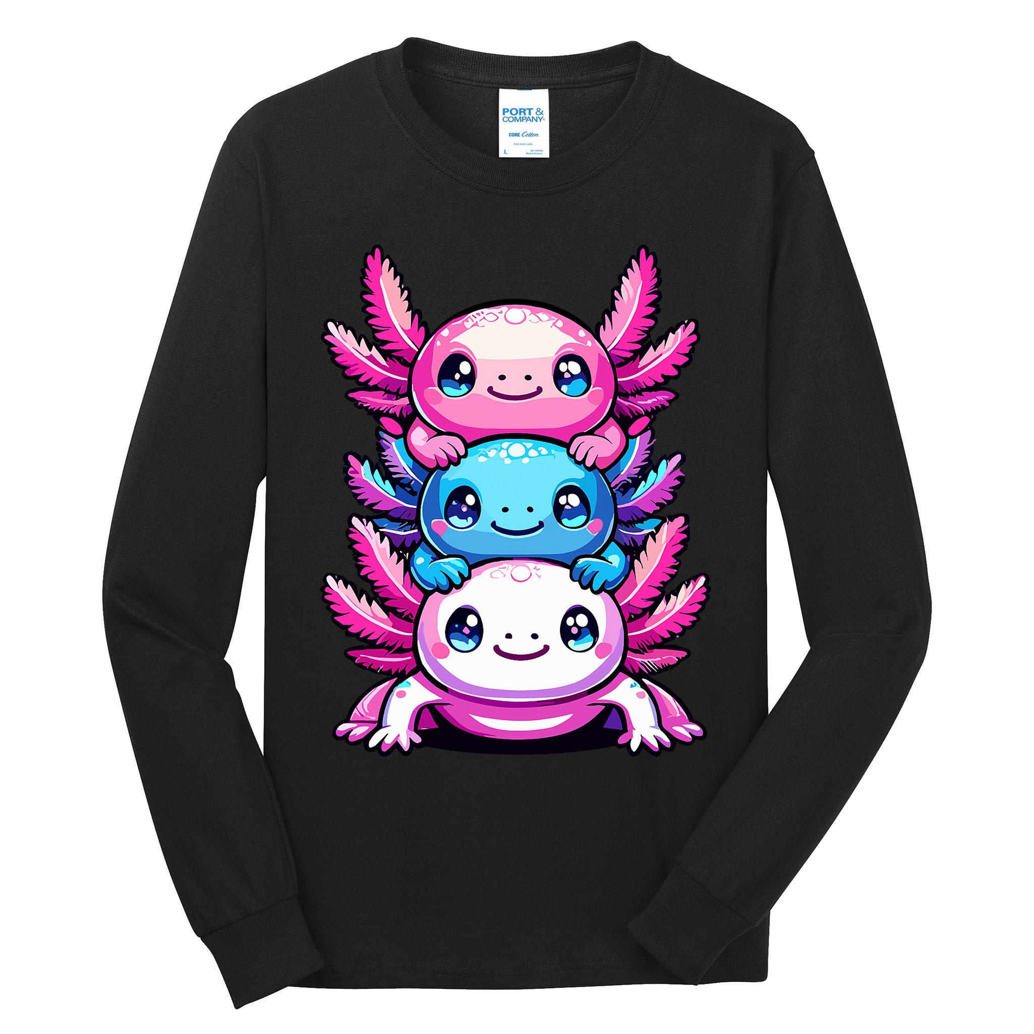 Cute Axolotls Anime Kawaii Axolotl Tall Long Sleeve T-Shirt