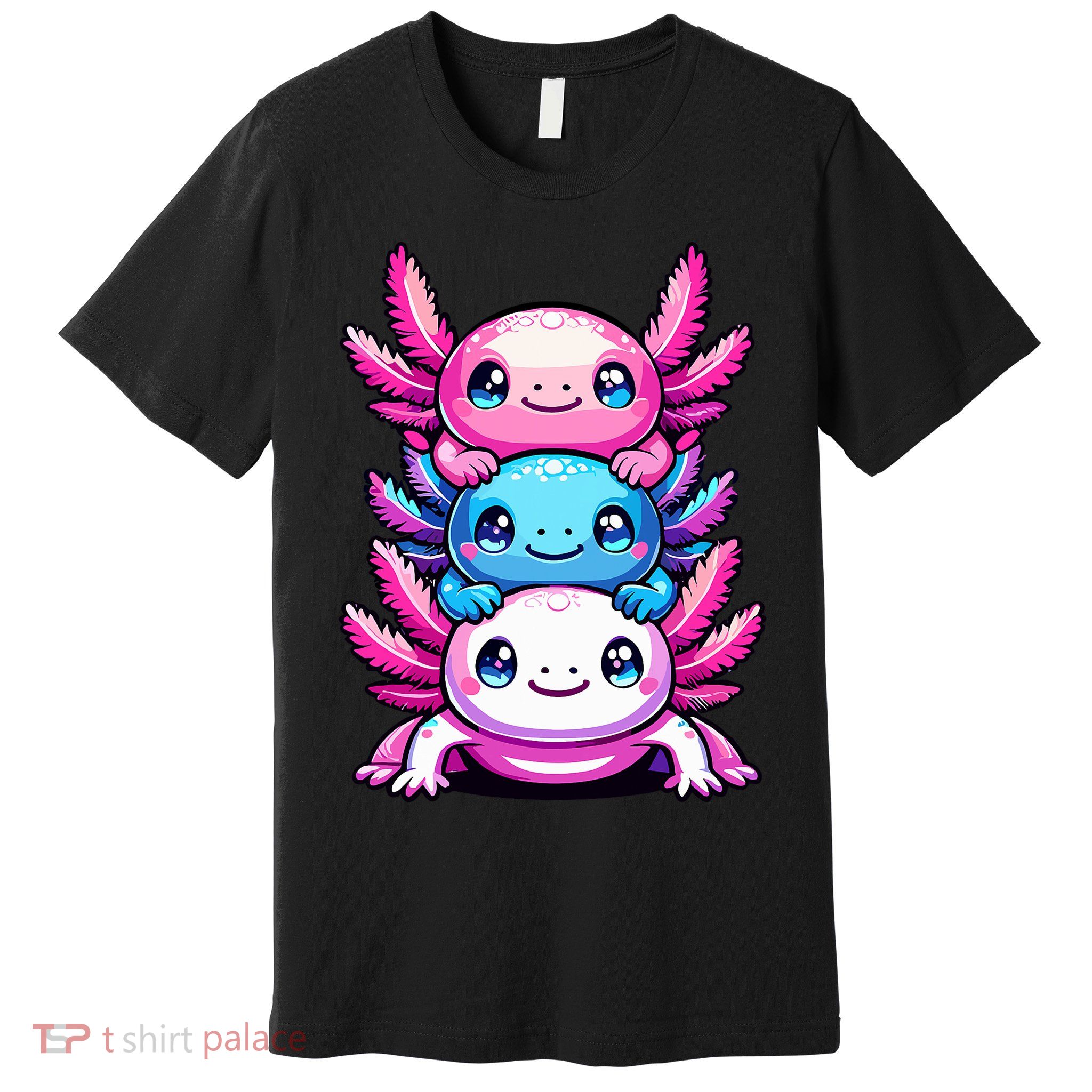 Cute Axolotls Anime Kawaii Axolotl Premium T-Shirt