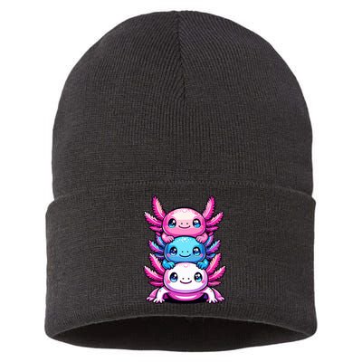 Cute Axolotls Anime Kawaii Axolotl Sustainable Knit Beanie