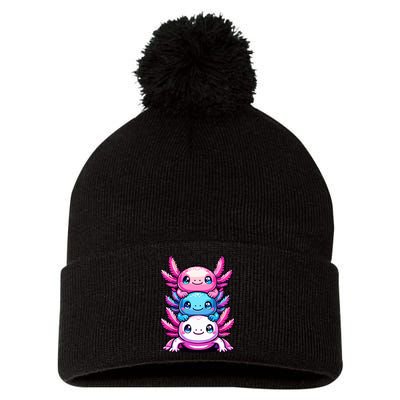 Cute Axolotls Anime Kawaii Axolotl Pom Pom 12in Knit Beanie