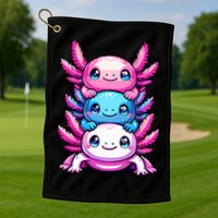 Cute Axolotls Anime Kawaii Axolotl Golf Towel