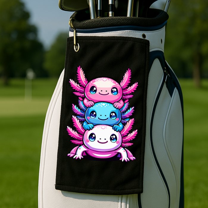 Cute Axolotls Anime Kawaii Axolotl Golf Towel