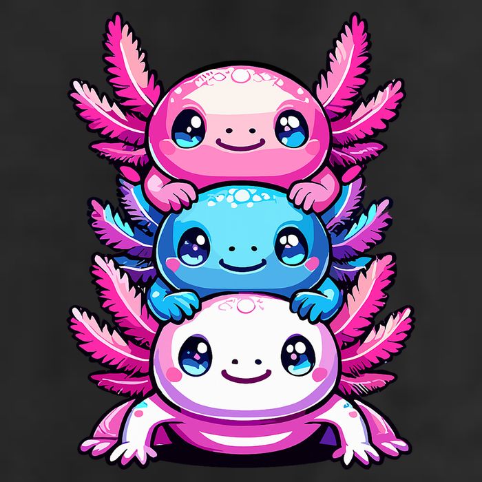 Cute Axolotls Anime Kawaii Axolotl Golf Towel