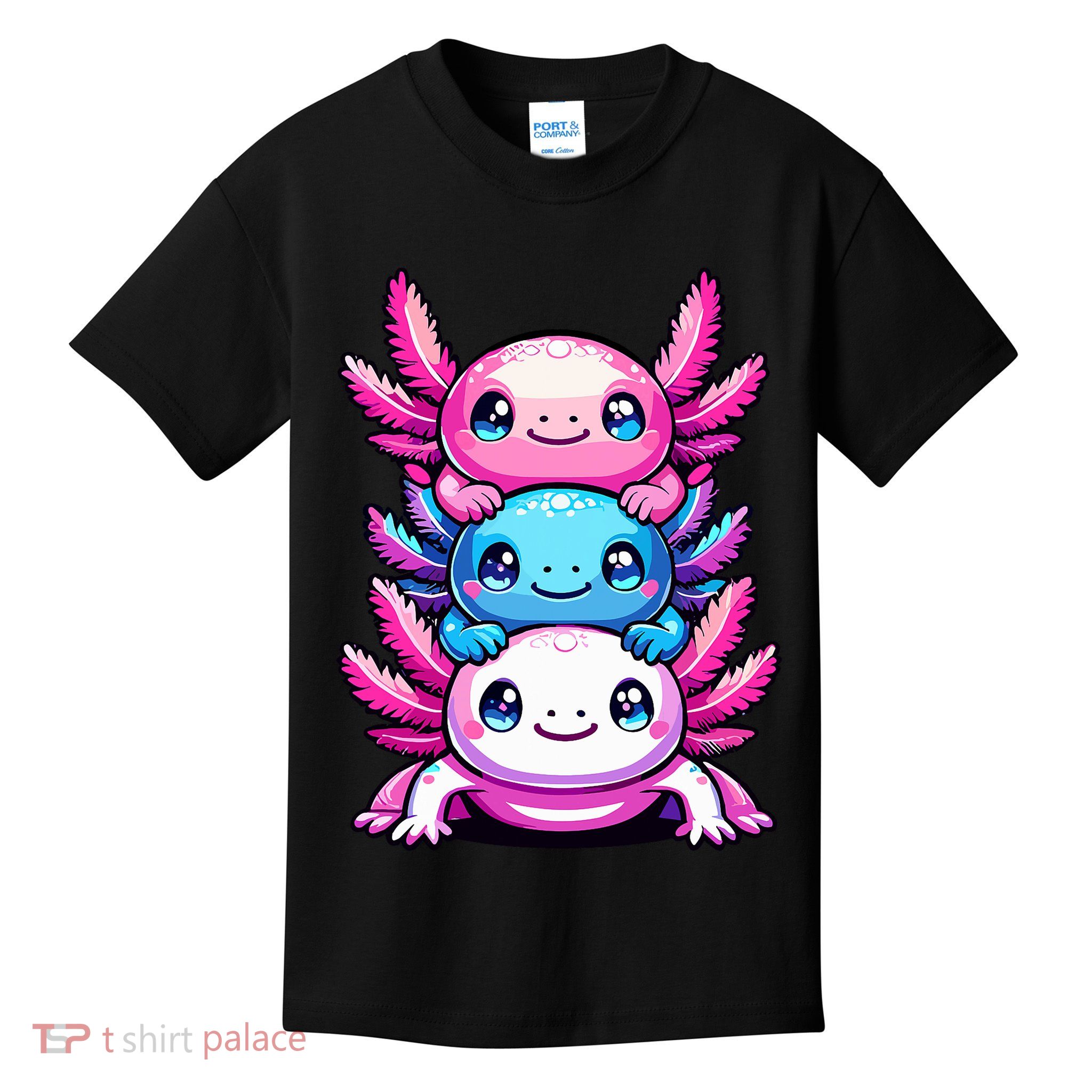 Cute Axolotls Anime Kawaii Axolotl Kids T-Shirt