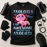 Cute Axolotl Axolotls Are Awesome Plush Pets Girls Boy Cooling Performance Crew T-Shirt