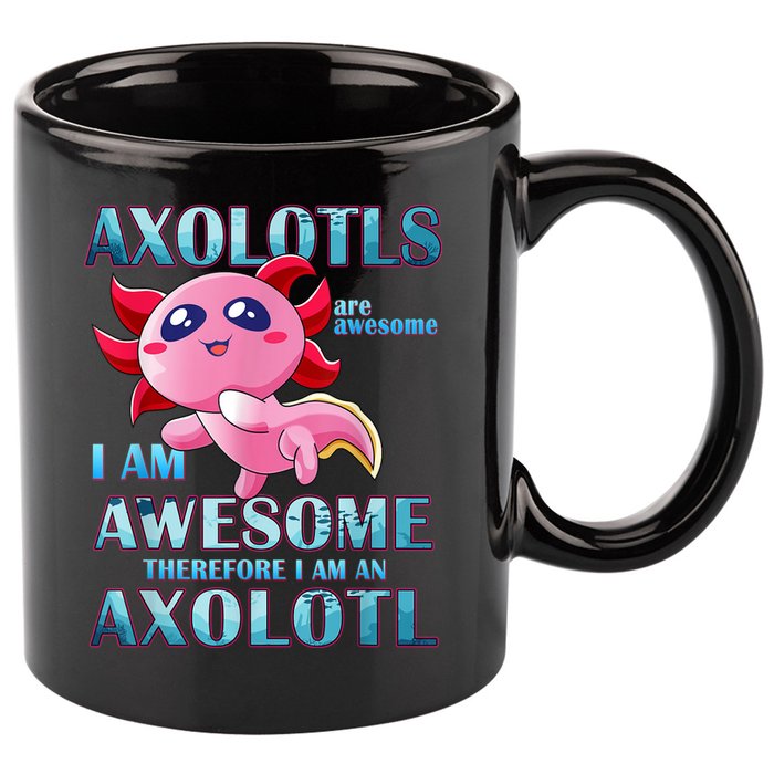 Cute Axolotl Axolotls Are Awesome Plush Pets Girls Boy 11oz C Handle Ceramic Mug