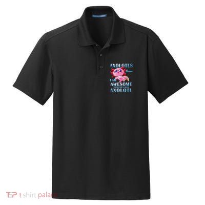 Cute Axolotl Axolotls Are Awesome Plush Pets Girls Boy Dry Zone Grid Polo