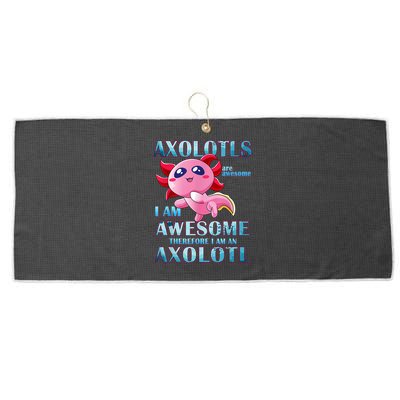 Cute Axolotl Axolotls Are Awesome Plush Pets Girls Boy Large Microfiber Waffle Golf Towel