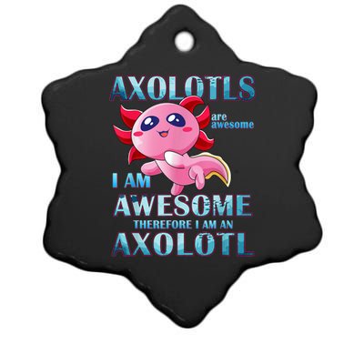 Cute Axolotl Axolotls Are Awesome Plush Pets Girls Boy Ceramic Star Ornament