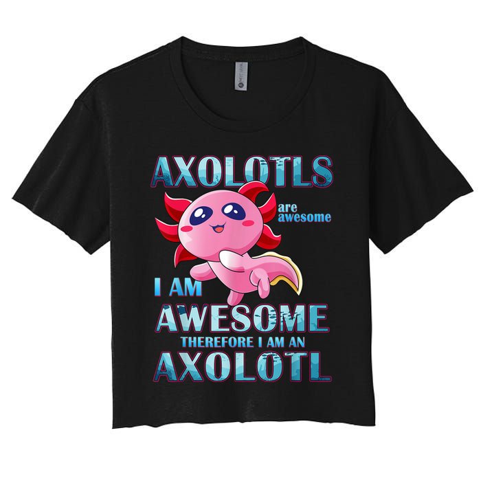 Cute Axolotl Axolotls Are Awesome Plush Pets Girls Boy Women's Crop Top Tee