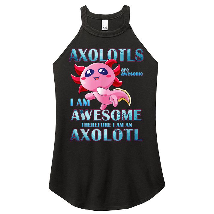 Cute Axolotl Axolotls Are Awesome Plush Pets Girls Boy Women's Perfect Tri Rocker Tank