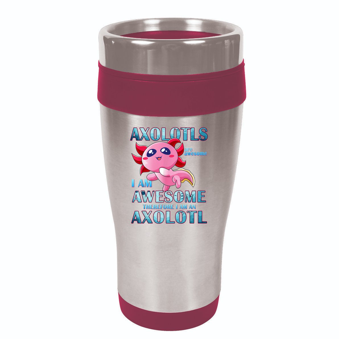 Cute Axolotl Axolotls Are Awesome Plush Pets Girls Boy 16oz Travel Tumbler